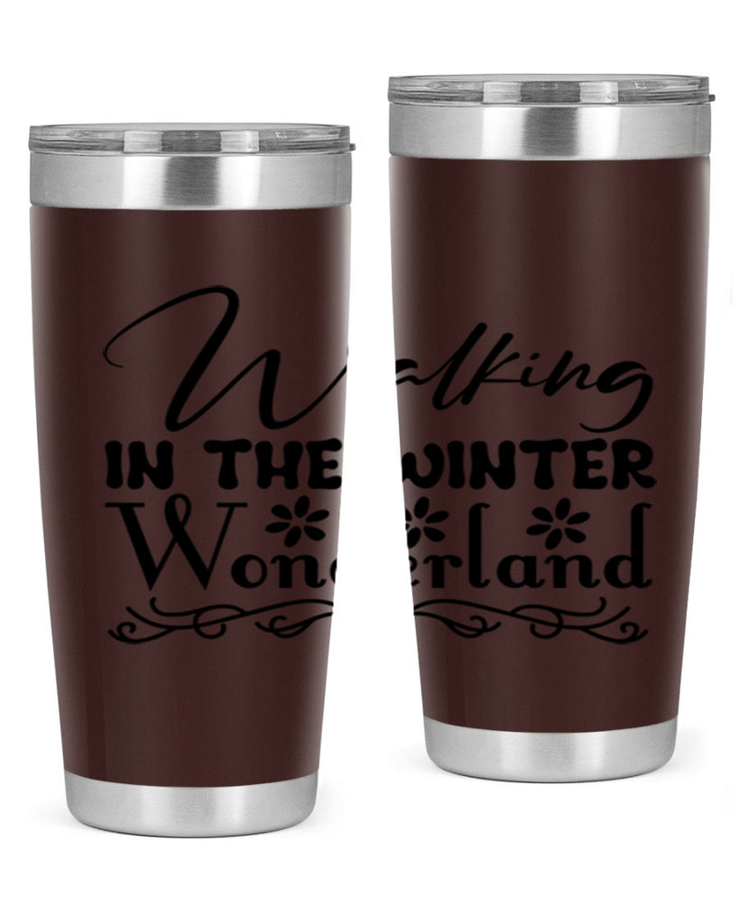 Walking in the winter wonderland 442#- winter- Tumbler