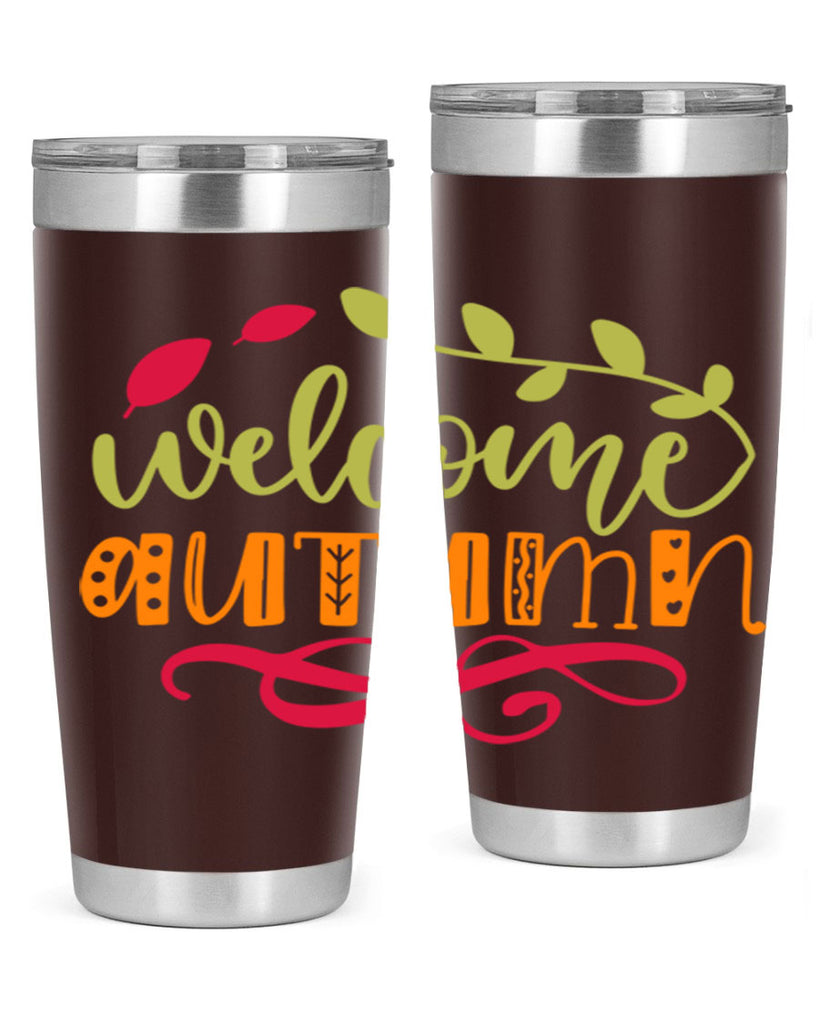 Welcome Autumn 629#- fall- Tumbler