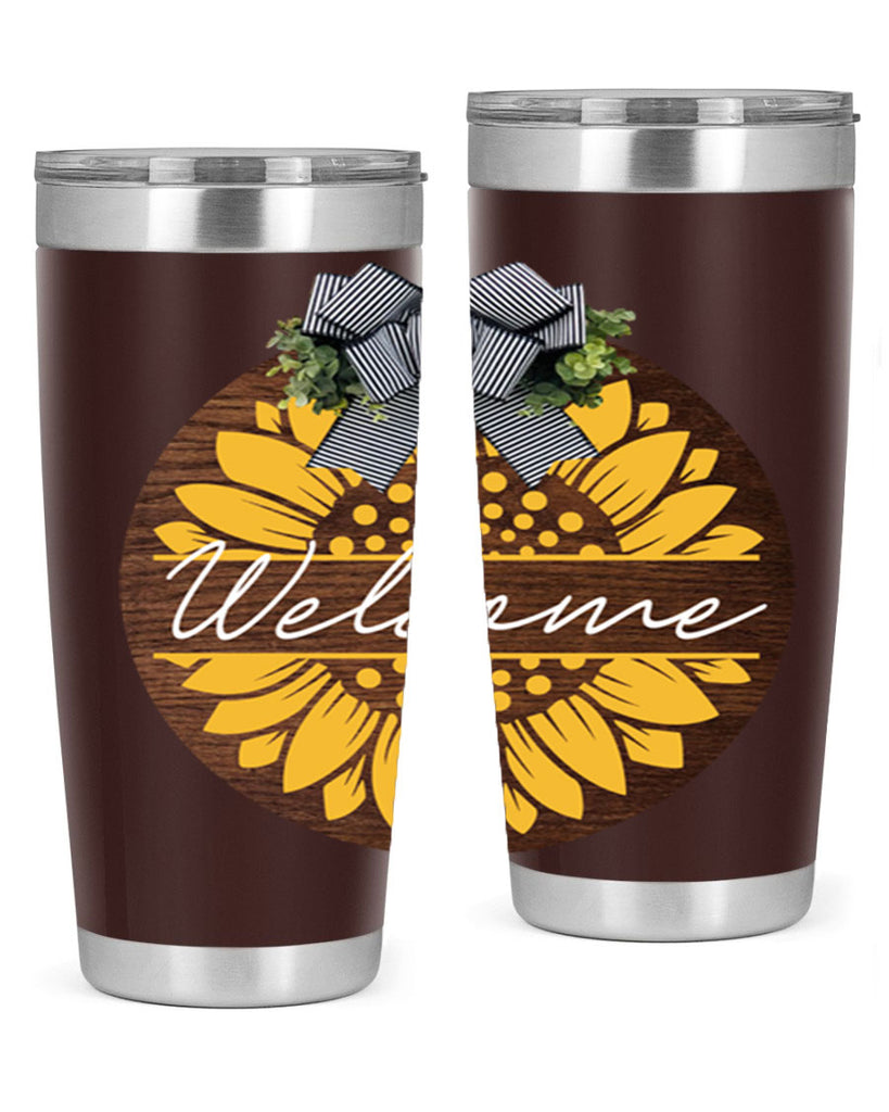 Welcome Sunflower Mockup584#- spring- Tumbler