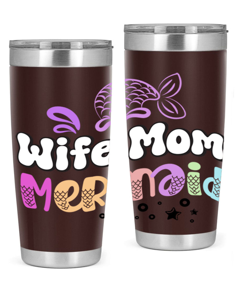 Wife Mom Mermaid 676#- mermaid- Tumbler