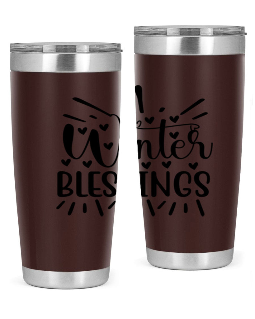 Winter Blessings 491#- winter- Tumbler