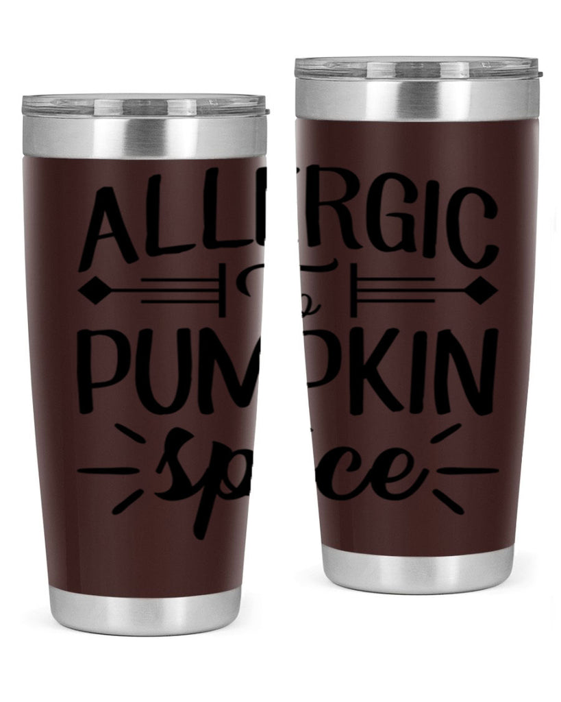 allergic to pumpkin spice 7#- fall- Tumbler