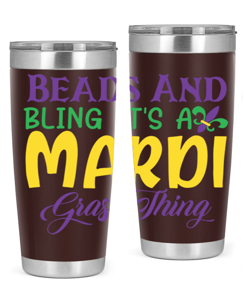 beads and bling its a mardi gras thing 86#- mardi gras- Tumbler