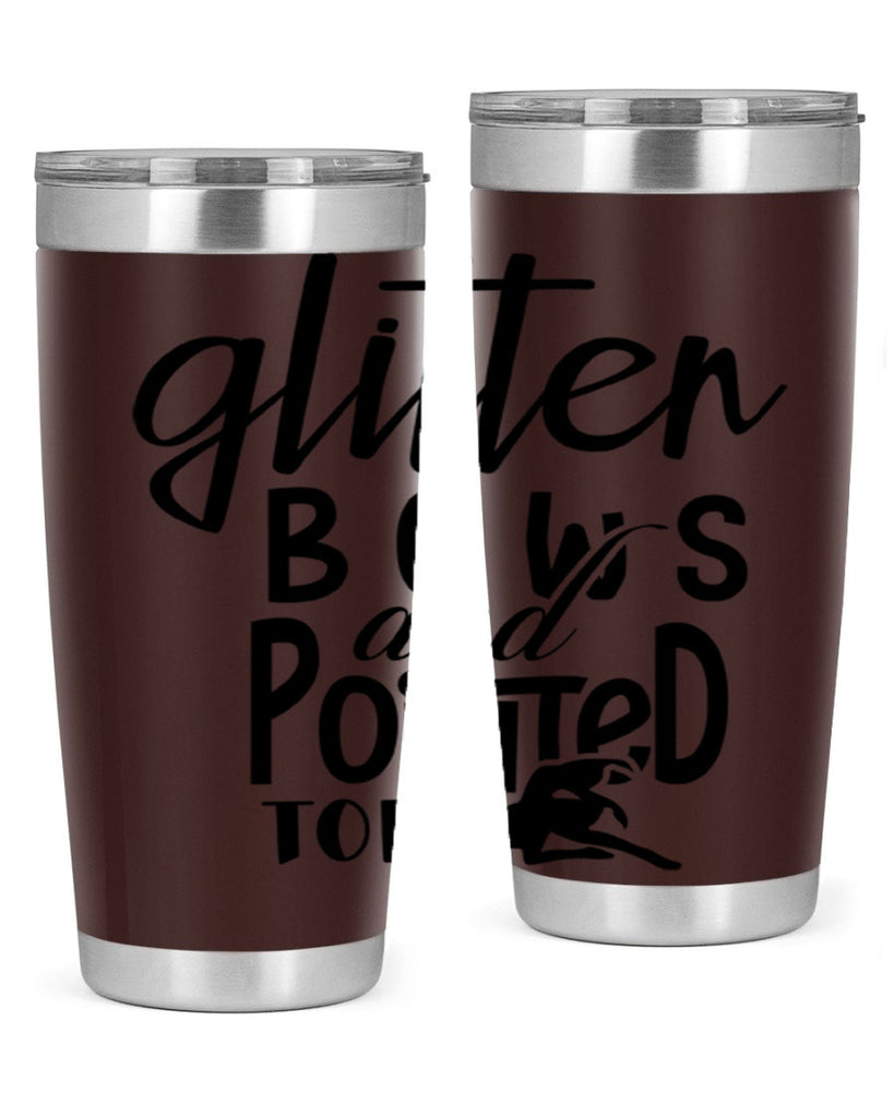 glitter bows and pointed toes 42#- ballet- Tumbler