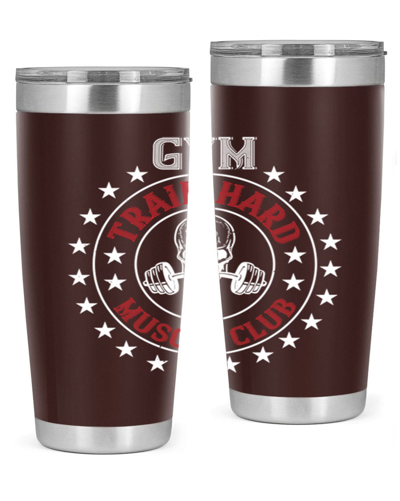 gym train hard mucle club 95#- gym- Tumbler