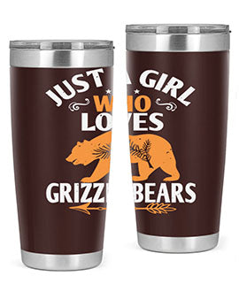 just a girl who loves Grizzly Bears 20#- Bears- Tumbler