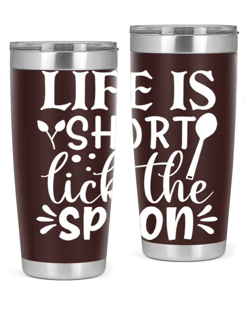 life is short lick the spoon 24#- kitchen- Tumbler