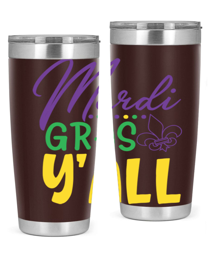 mardi gras yall 77#- mardi gras- Tumbler
