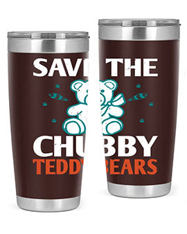 save the chubby teddy bears 28#- Bears- Tumbler