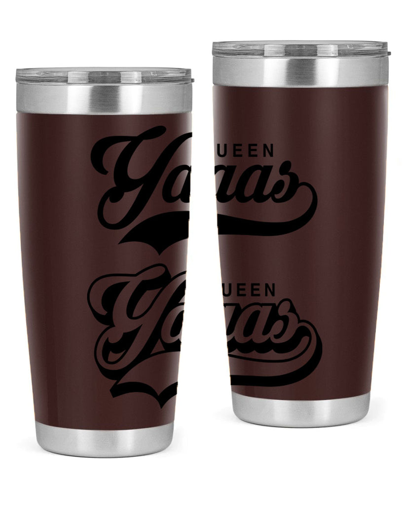 yaaas queen script 5#- black words phrases- Cotton Tank