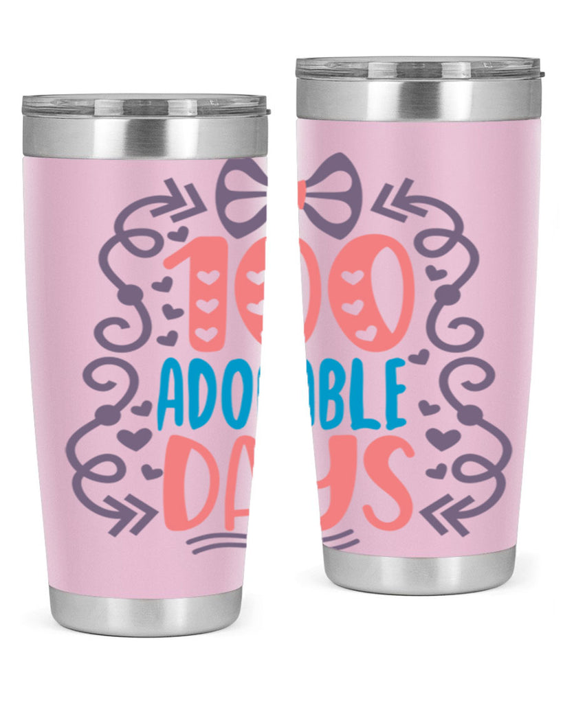 1 100 adorable days 17#- 100 days of school- Tumbler