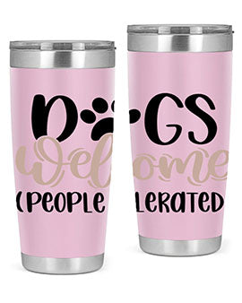 Dogs Welcome Style 21#- dog- Tumbler