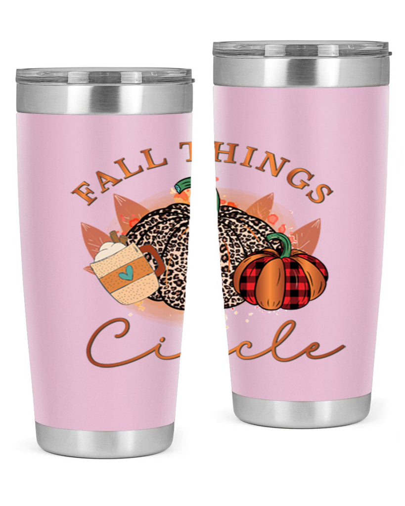 Fall Things Circle 133#- fall- Tumbler