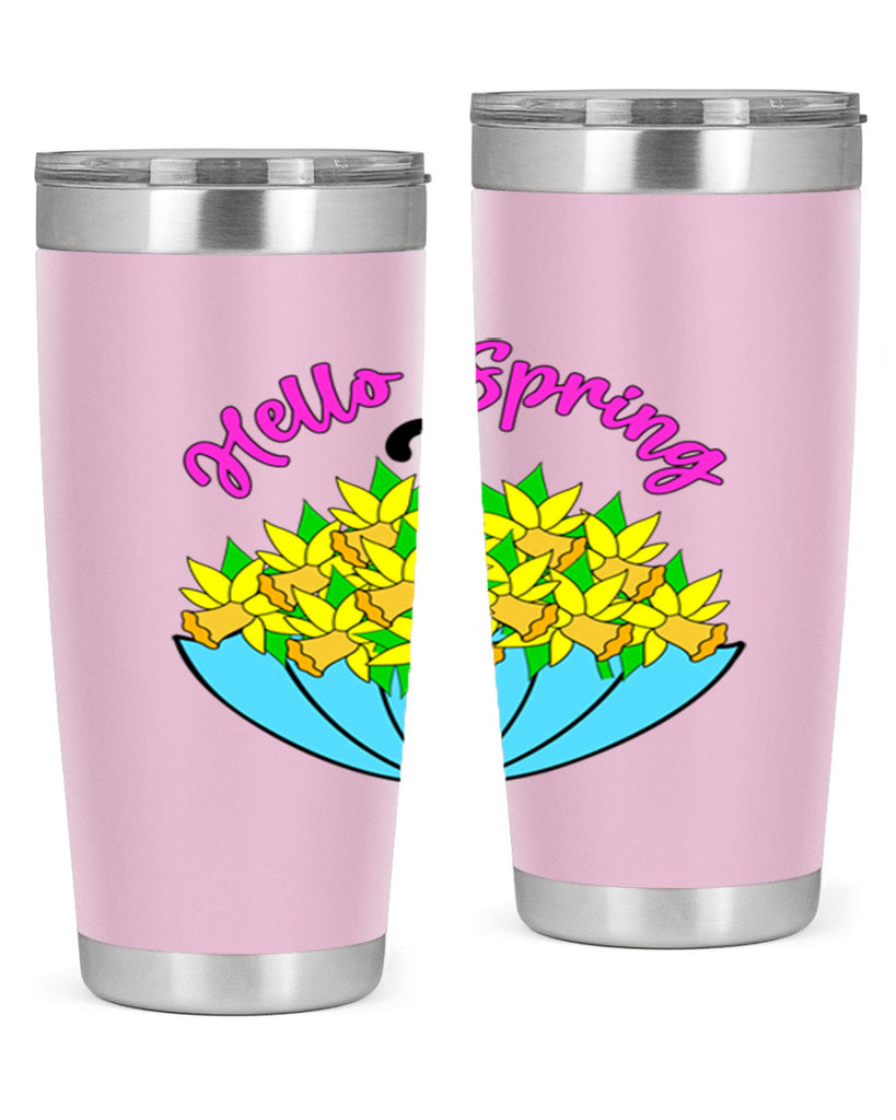 Hello Spring Umbrella Daffodils207#- spring- Tumbler