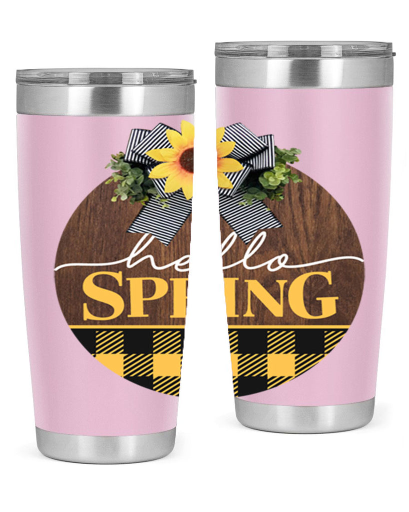 Hello Spring plaid Mockup 204#- spring- Tumbler