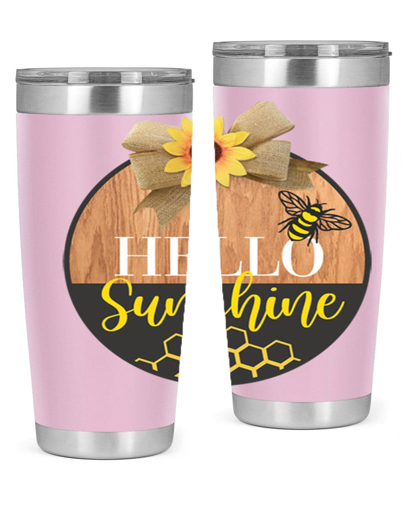 Hello Sunshine and bee Mockup215#- spring- Tumbler