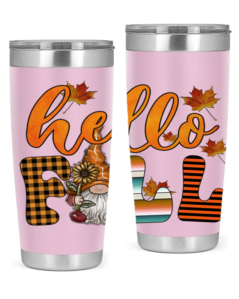 HelloFallVintageGnome 299#- fall- Tumbler