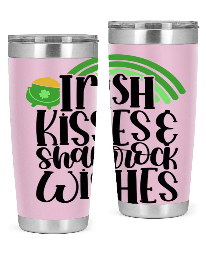 Irish Kisses Shamrock Wishes Style 80#- St Patricks Day- Tumbler