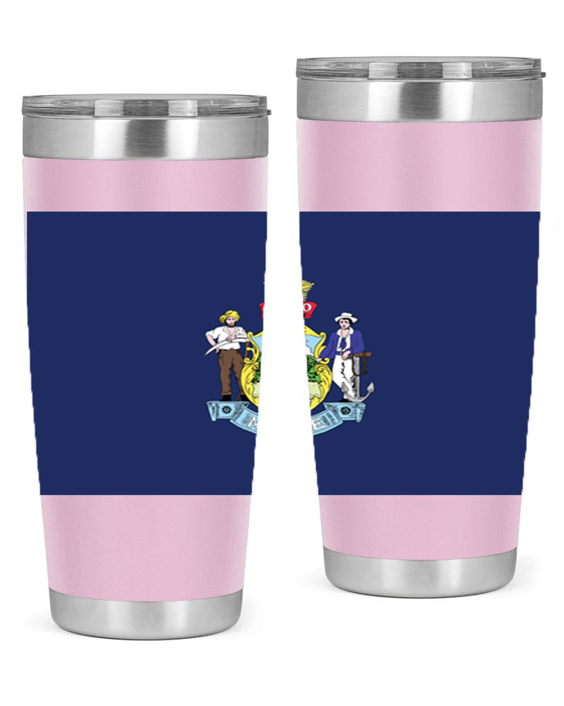 Maine 33#- Us Flags- Tumbler