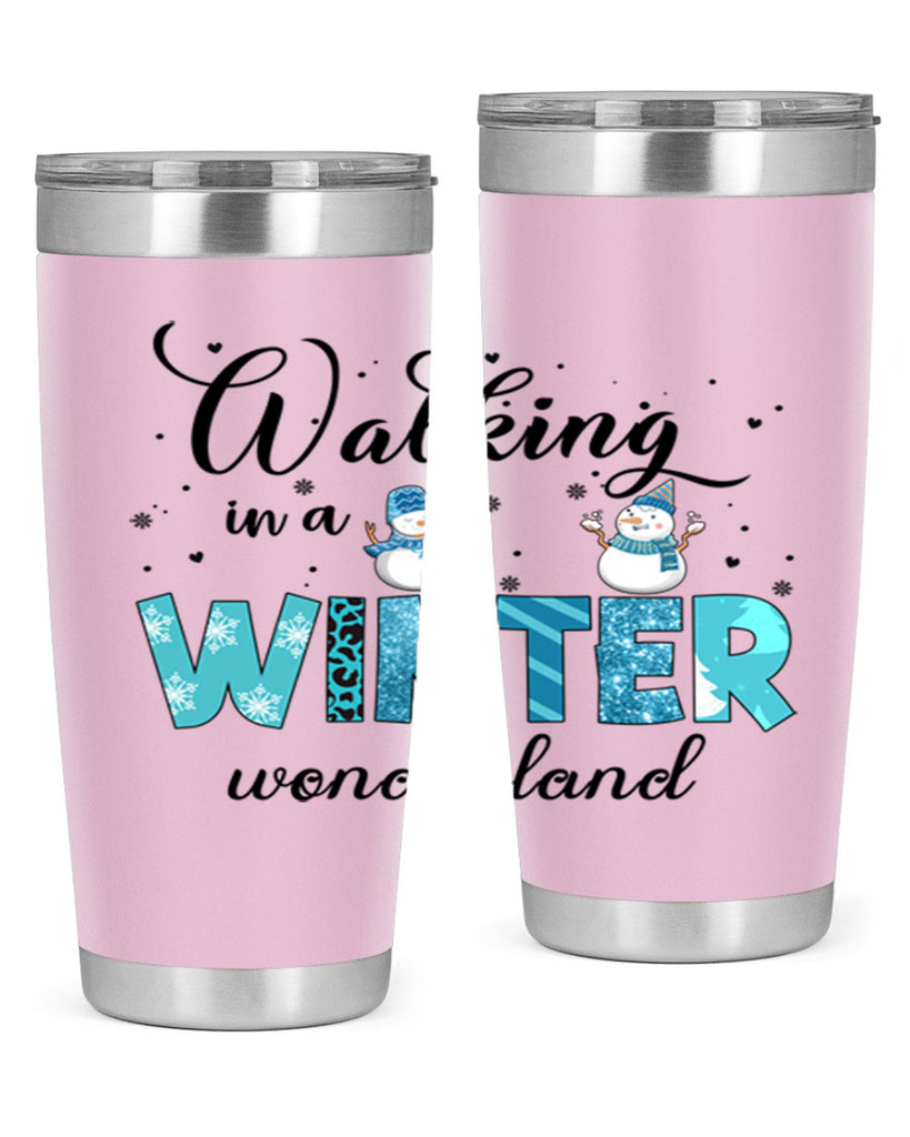 Walking in a winter wonderland 443#- winter- Tumbler