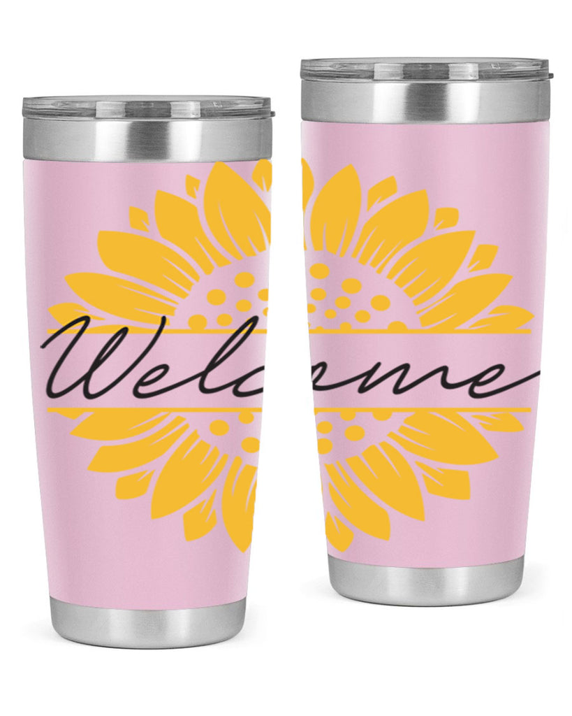 Welcome Sunflower585#- spring- Tumbler
