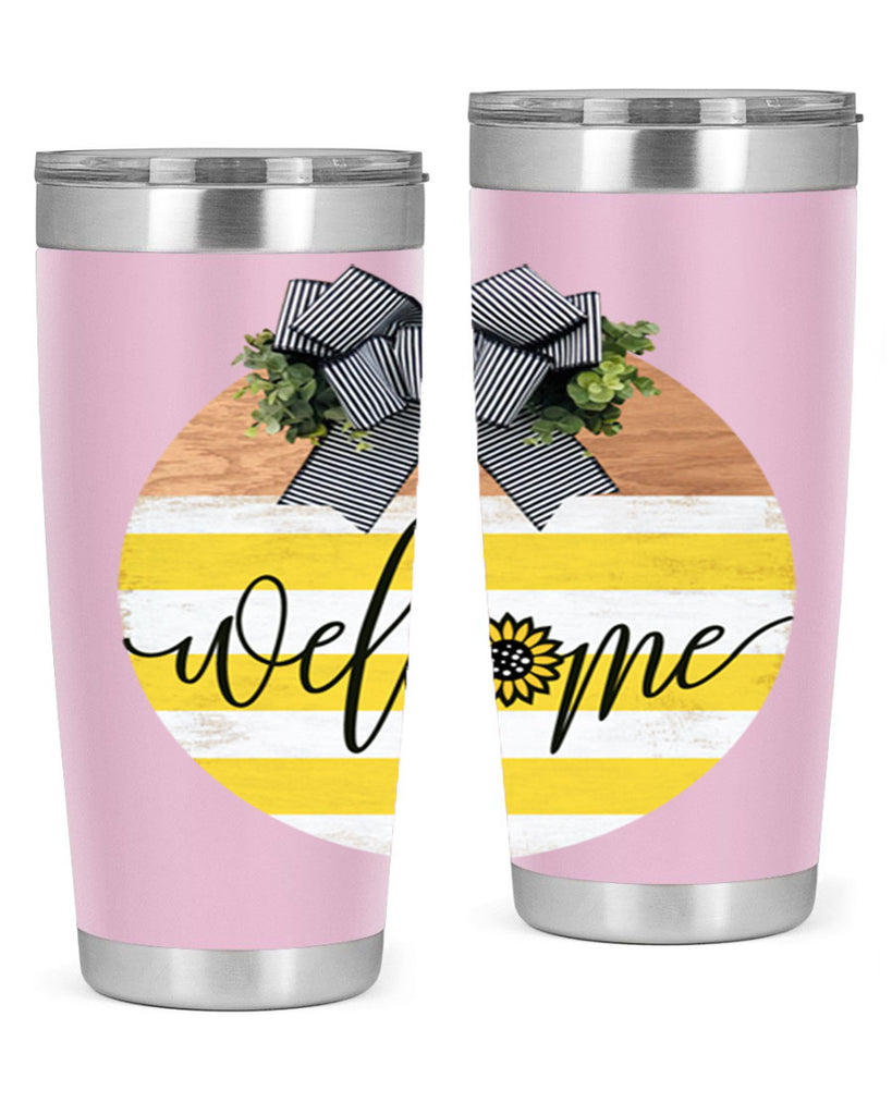 Welcome with sunflower Mockup591#- spring- Tumbler