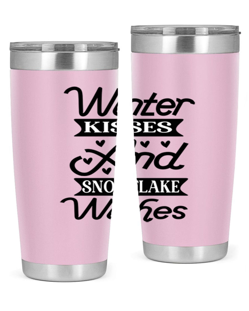 Winter Kisses And Snowflake Wishes 515#- winter- Tumbler