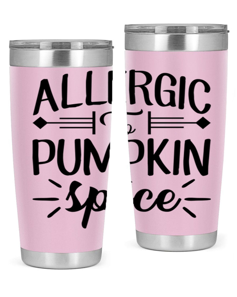 allergic to pumpkin spice 7#- fall- Tumbler