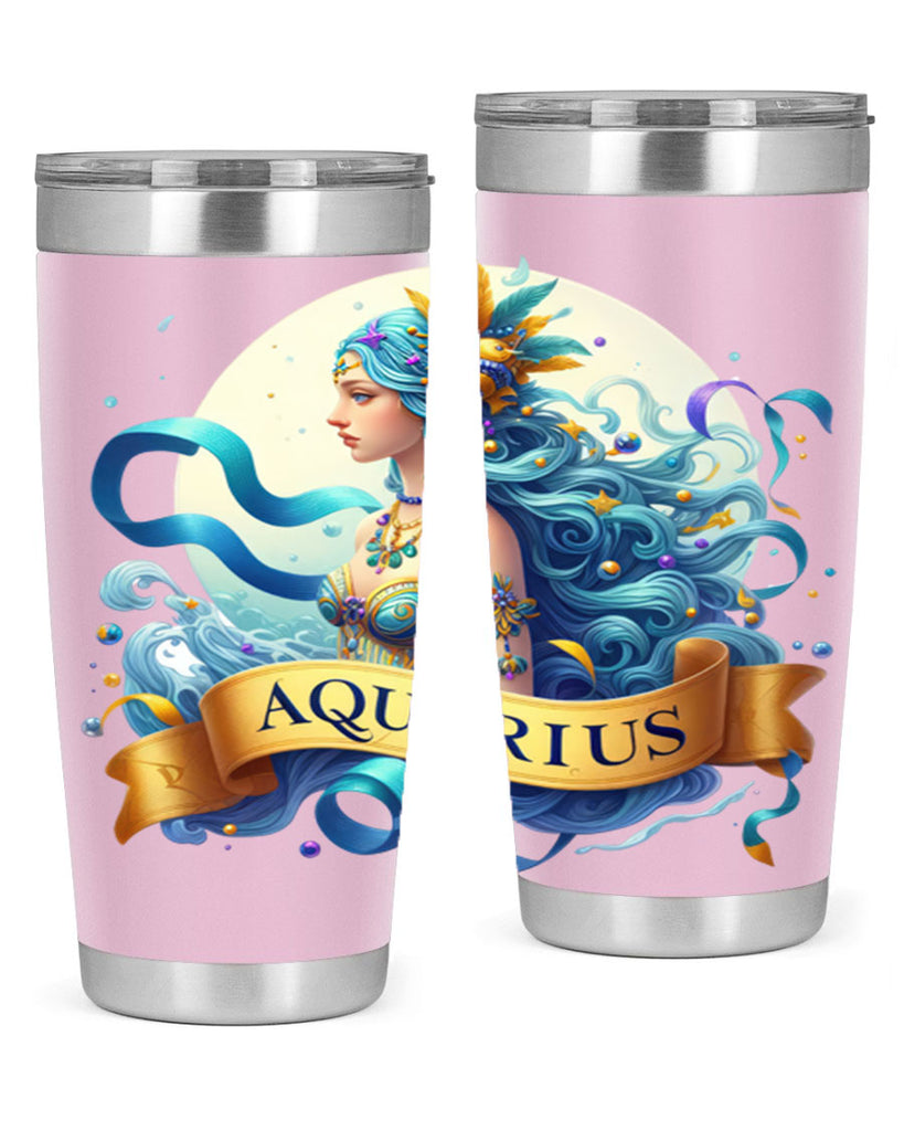 aquarius 84#- zodiac- Tumbler