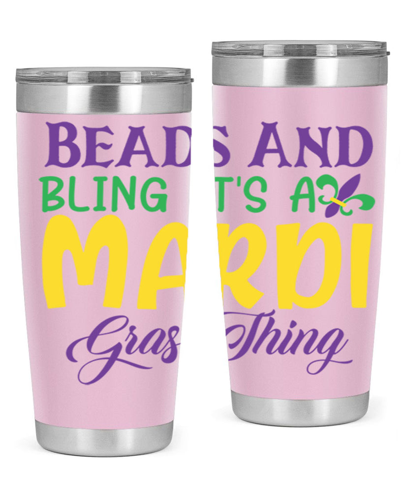 beads and bling its a mardi gras thing 86#- mardi gras- Tumbler