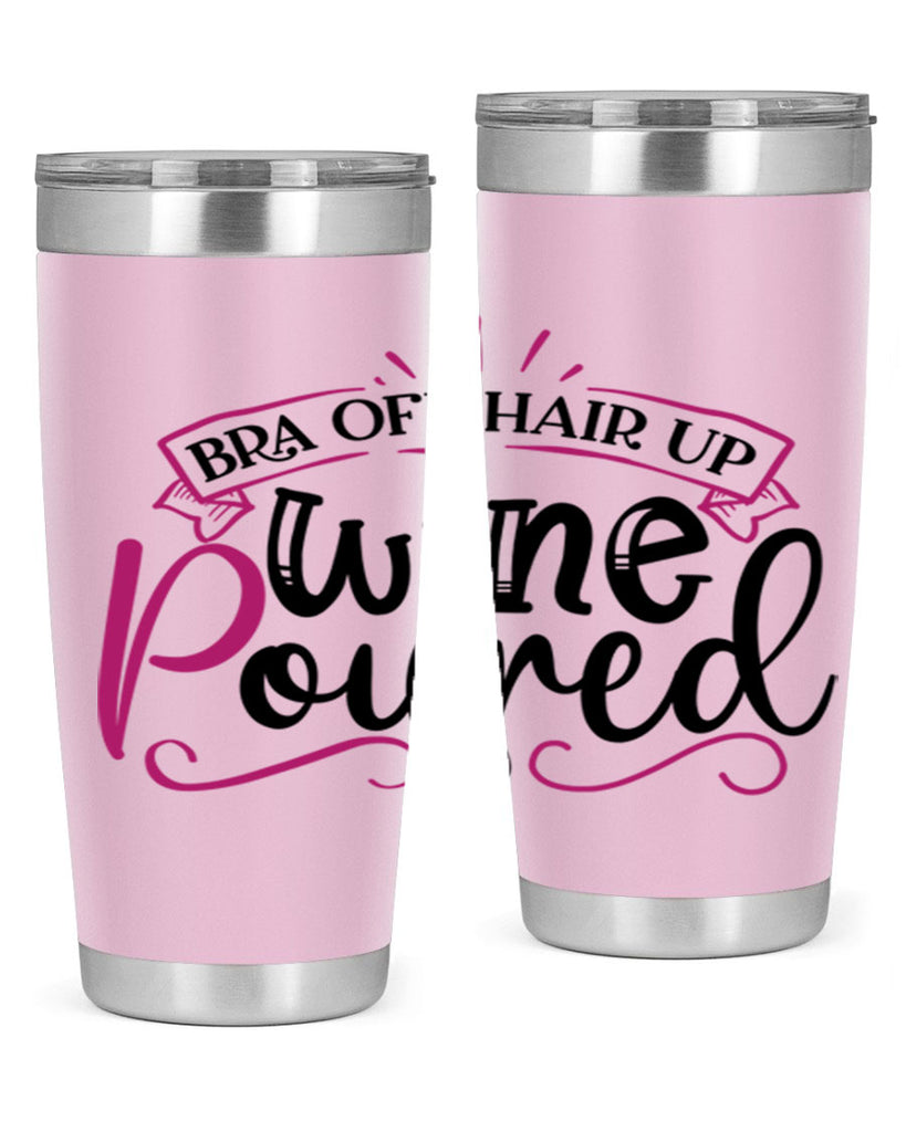 bra off hair up wine poured 206#- wine- Tumbler