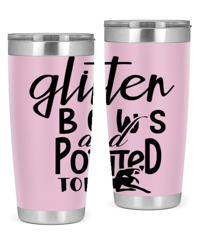 glitter bows and pointed toes 42#- ballet- Tumbler