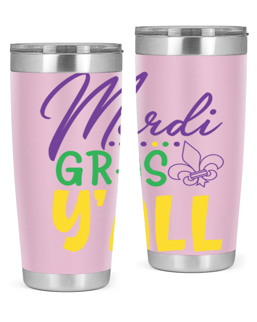 mardi gras yall 77#- mardi gras- Tumbler