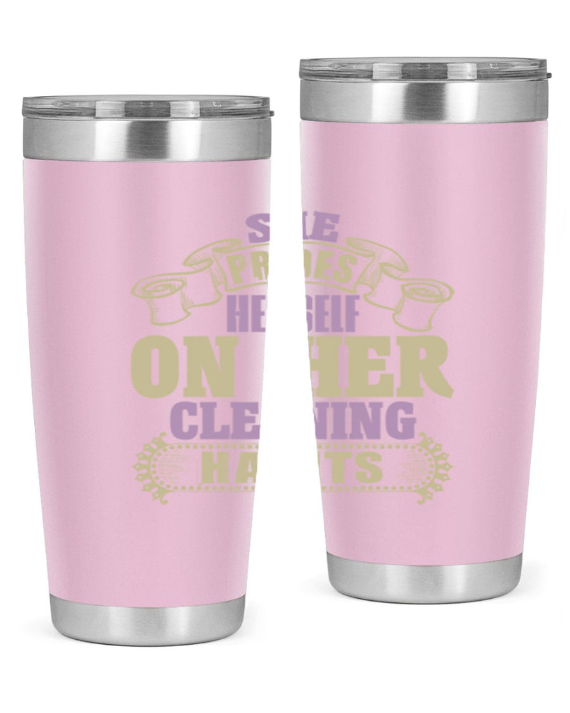 she prides hereself on her cleaning habits Style 14#- cleaner- tumbler