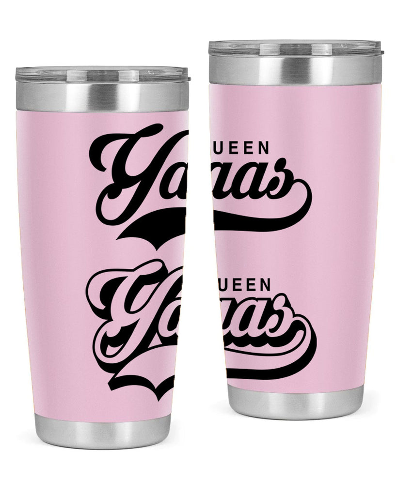 yaaas queen script 5#- black words phrases- Cotton Tank