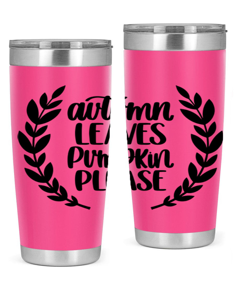 Autumn Leaves Pumpkin Please 476#- fall- Tumbler
