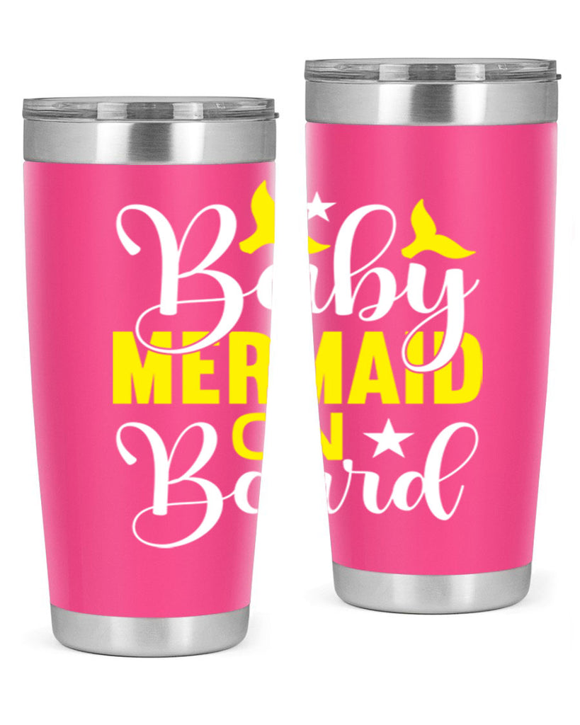 Baby Mermaid on Board 21#- mermaid- Tumbler