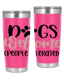 Dogs Welcome Style 21#- dog- Tumbler