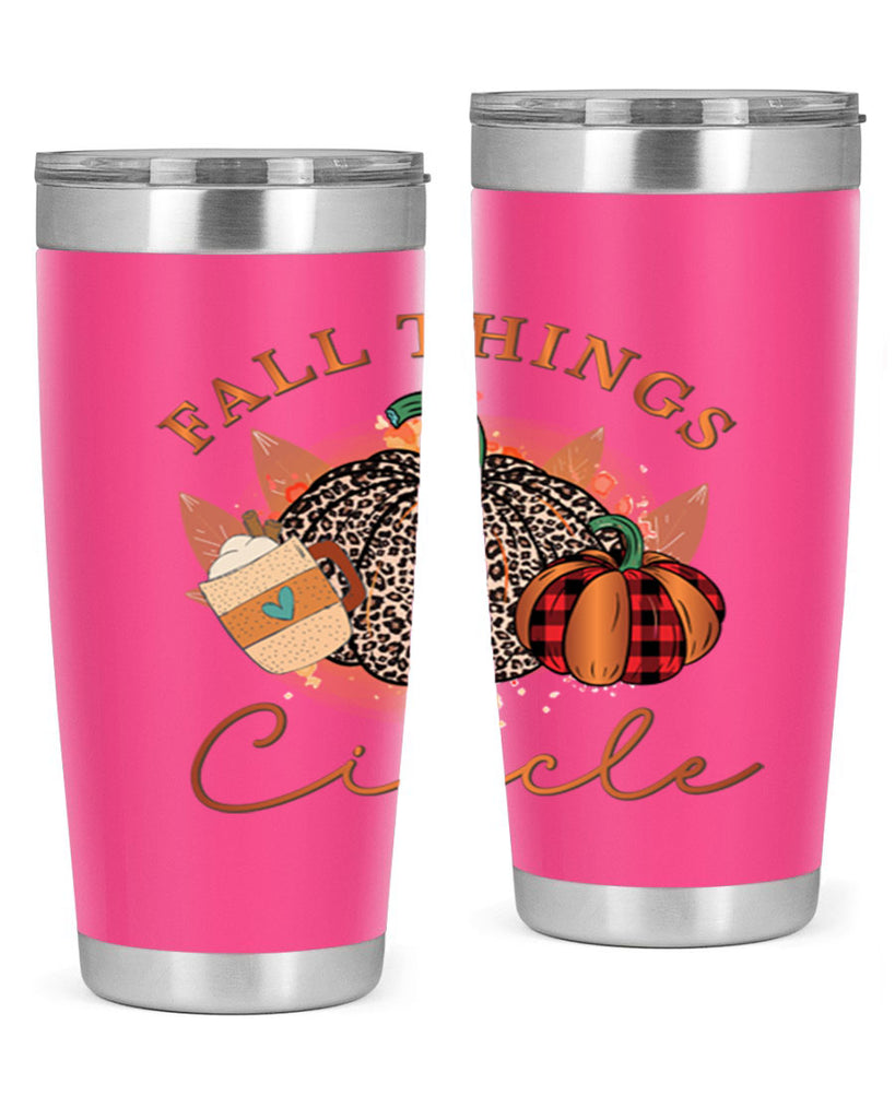 Fall Things Circle 133#- fall- Tumbler