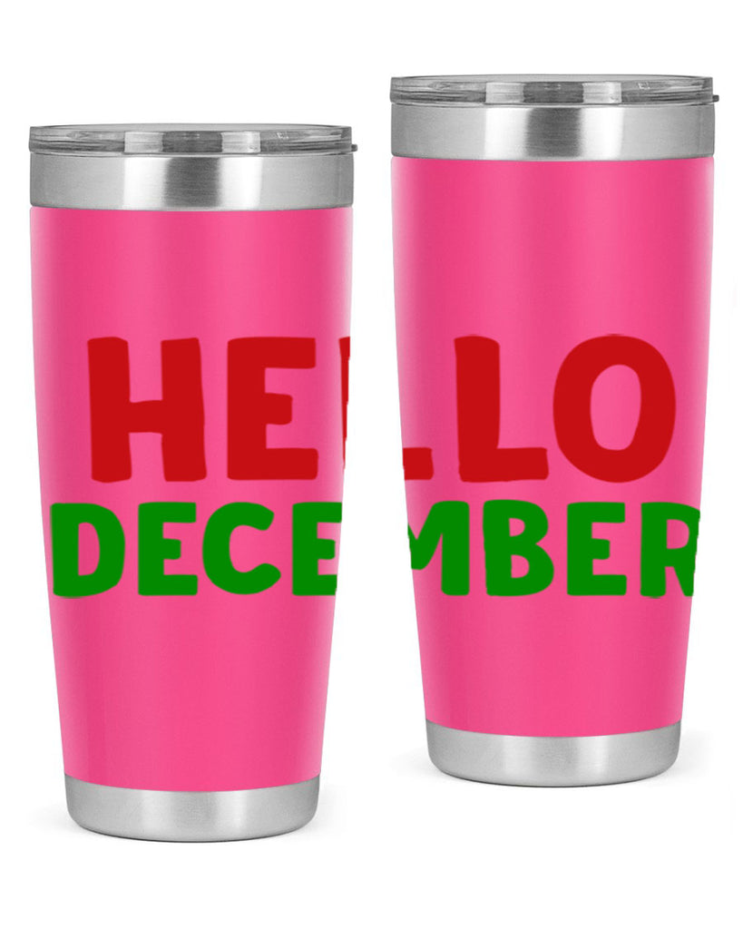 Hello December 158#- winter- Tumbler