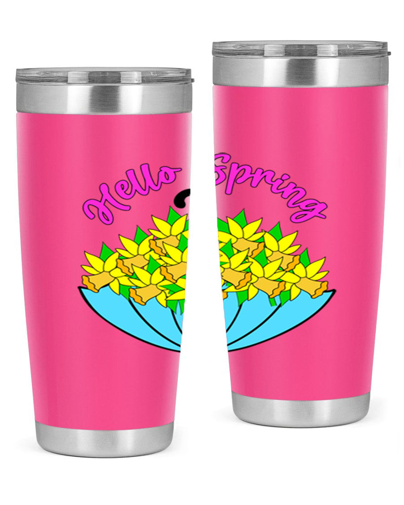 Hello Spring Umbrella Daffodils207#- spring- Tumbler