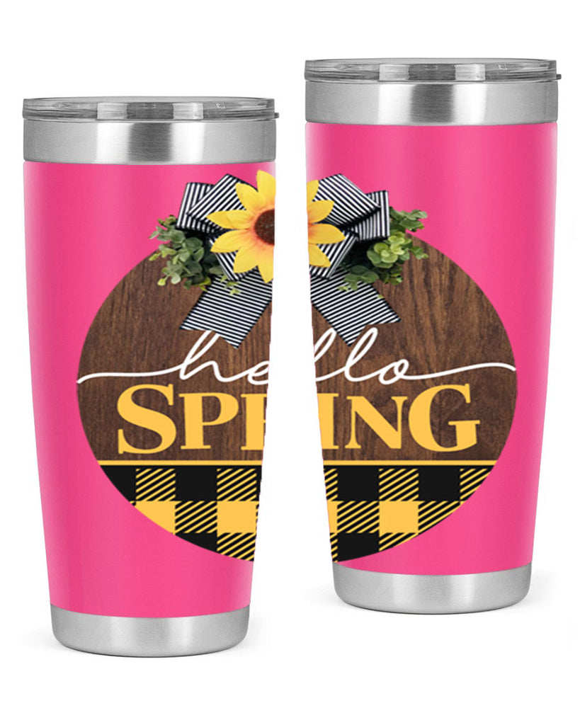 Hello Spring plaid Mockup 204#- spring- Tumbler