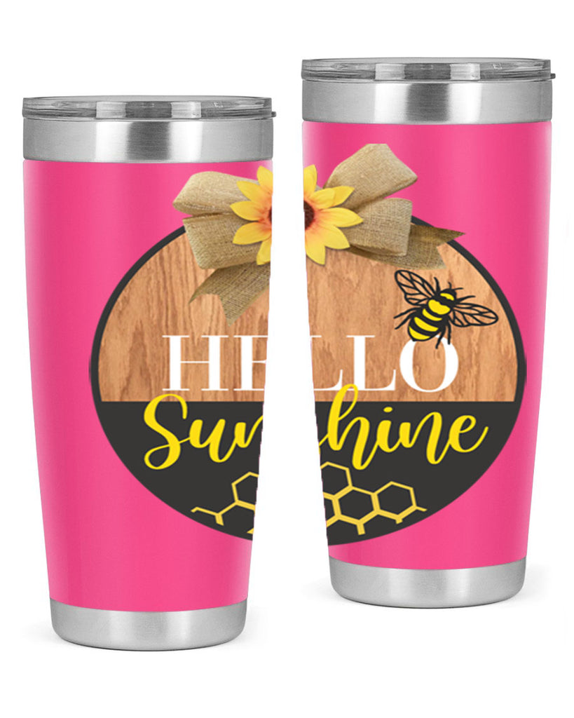 Hello Sunshine and bee Mockup215#- spring- Tumbler