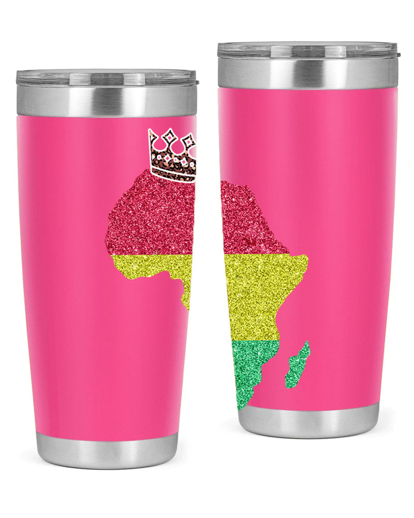 Juneteenth Crown Africa Flag 6#- Juneteenth- tumbler