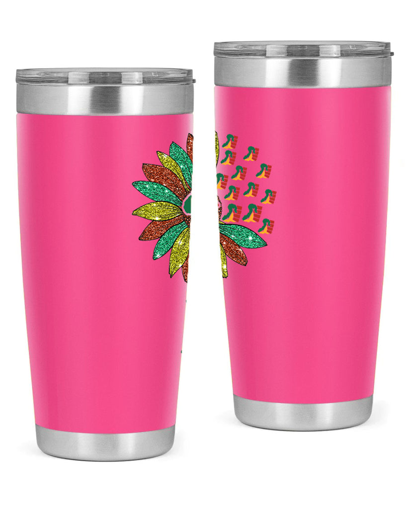 Sunflower Fist Juneteenth Black History 24#- Juneteenth- tumbler