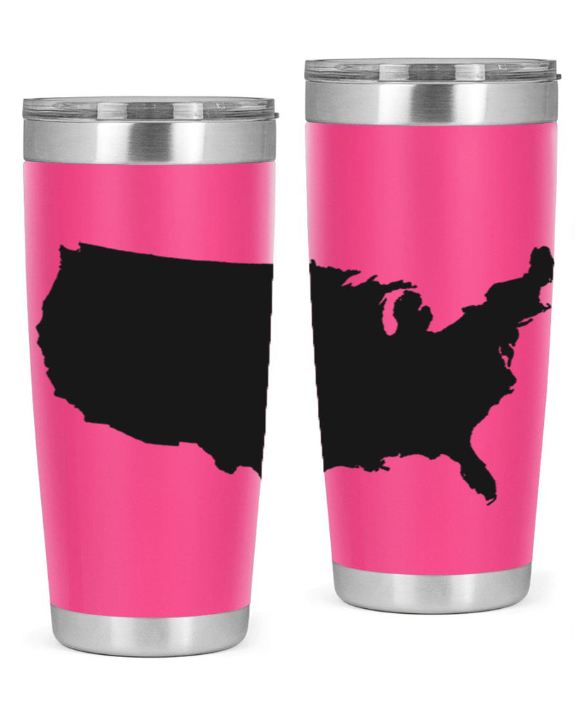 USA Solid Map Style 76#- Fourt Of July- Tumbler