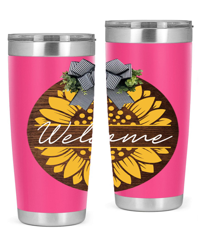 Welcome Sunflower Mockup584#- spring- Tumbler