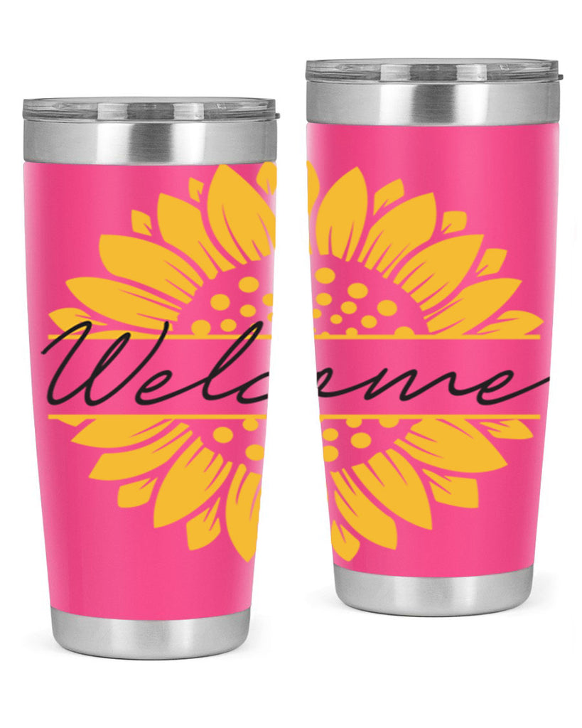 Welcome Sunflower585#- spring- Tumbler
