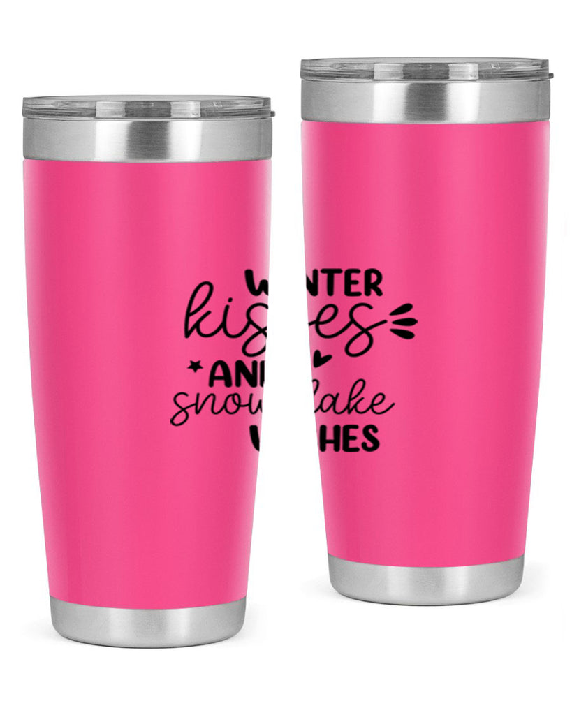 Winter Kisses And Snowflake Wishes 516#- winter- Tumbler