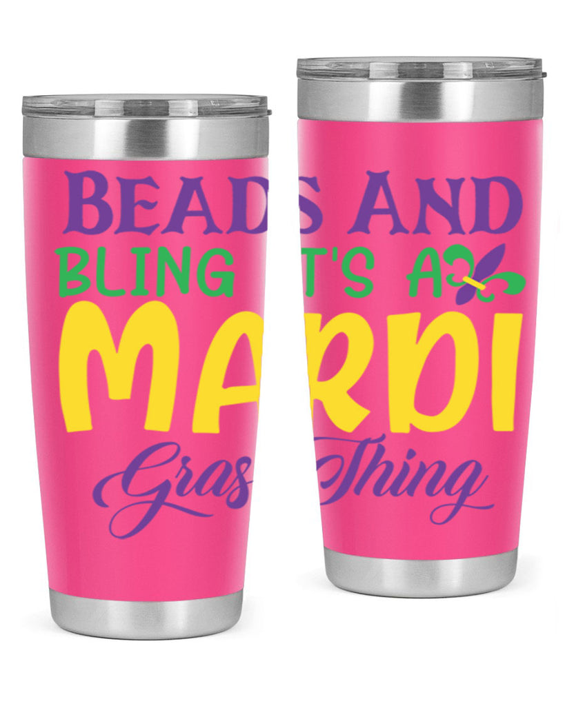 beads and bling its a mardi gras thing 86#- mardi gras- Tumbler